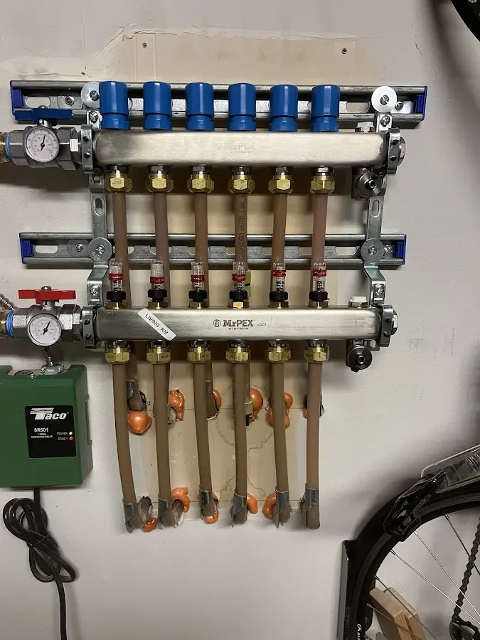 Plumber performing Gas Leak Detection at a residential property in Blackman